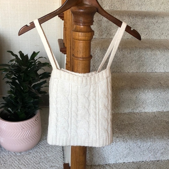 525 America Tops - 525 America X Revolve Cable Knit Cropped Tank Top